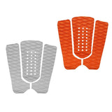 Maxbell 3 Pieces Surfboard Traction Tail Mat Deck Grip Stomp Pad Paddleboard Orange