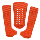 Maxbell 3 Pieces Surfboard Traction Tail Mat Deck Grip Stomp Pad Paddleboard Orange