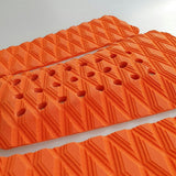 Maxbell 3 Pieces Surfboard Traction Tail Mat Deck Grip Stomp Pad Paddleboard Orange