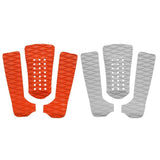 Maxbell 3 Pieces Surfboard Traction Tail Mat Deck Grip Stomp Pad Paddleboard Orange