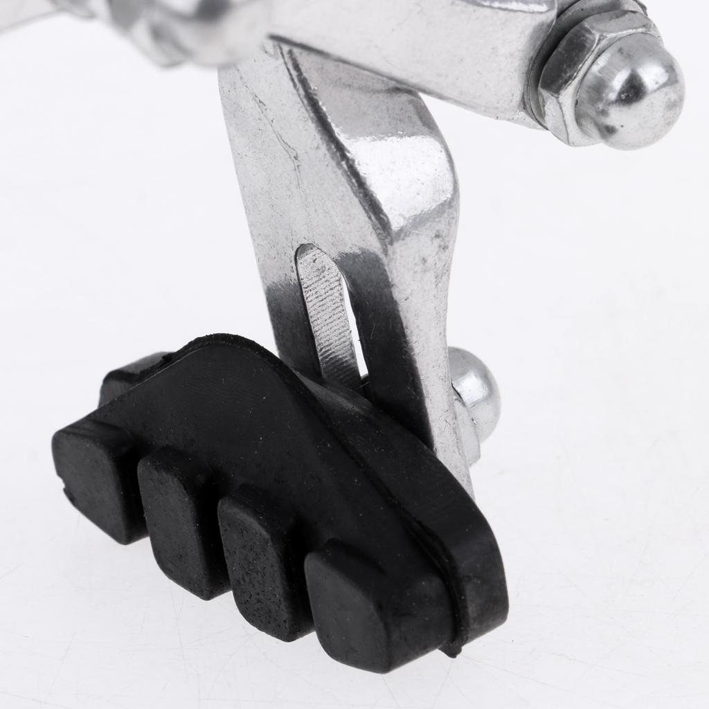 Maxbell Bike Side Pull Brake Long Arms Clamp Bike Lever Cable Housing Rear Silver