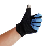 Maxbell Anti-slip MTB Cycling Gloves Touch Screen Sport Long Finger Glove Sky Blue