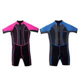 Maxbell Kids 3.5mm Neoprene Wetsuit One-Piece Short Sleeve Jumpsuit Swimwear Pink-2