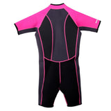 Maxbell Kids 3.5mm Neoprene Wetsuit One-Piece Short Sleeve Jumpsuit Swimwear Pink-4