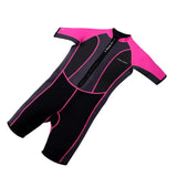 Maxbell Kids 3.5mm Neoprene Wetsuit One-Piece Short Sleeve Jumpsuit Swimwear Pink-4