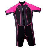 Maxbell Kids 3.5mm Neoprene Wetsuit One-Piece Short Sleeve Jumpsuit Swimwear Pink-4