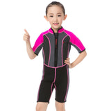 Maxbell Kids 3.5mm Neoprene Wetsuit One-Piece Short Sleeve Jumpsuit Swimwear Pink-8