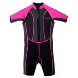 Maxbell Kids 3.5mm Neoprene Wetsuit One-Piece Short Sleeve Jumpsuit Swimwear Pink-8