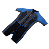 Maxbell Kids 3.5mm Neoprene Wetsuit One-Piece Short Sleeve Jumpsuit Swimwear Blue-2