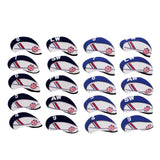 Maxbell 10pcs Golf Headcovers Head Covers Iron Protect Union Jack Beige+Dark Blue