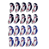 Maxbell 10pcs Golf Headcovers Head Covers Iron Protect Union Jack Beige+Dark Blue