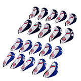 Maxbell 10pcs Golf Headcovers Head Covers Iron Protect Union Jack Beige+Dark Blue