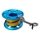 Maxbell Alloy Scuba Diving Finger Spool Reel with Line &Double Ended Hook Blue-20m