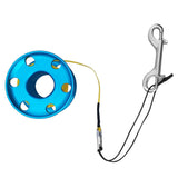 Maxbell Alloy Scuba Diving Finger Spool Reel with Line &Double Ended Hook Blue-20m