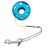 Maxbell Alloy Scuba Diving Finger Spool Reel with Line &Double Ended Hook Blue-20m