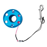 Maxbell Scuba Diving Finger Spool Reel, Nylon Line&Double Ended Bolt Snap Blue 20m