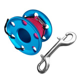 Maxbell Scuba Diving Finger Spool Reel, Nylon Line&Double Ended Bolt Snap Blue 20m