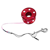 Maxbell Scuba Diving Finger Spool Reel, Nylon Line&Double Ended Bolt Snap Red 20m