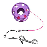 Maxbell Scuba Diving Finger Spool Reel, Nylon Line&Double Ended Bolt Snap Purple 20m