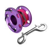 Maxbell Scuba Diving Finger Spool Reel, Nylon Line&Double Ended Bolt Snap Purple 20m