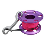 Maxbell Scuba Diving Finger Spool Reel, Nylon Line&Double Ended Bolt Snap Purple 20m