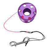 Maxbell Scuba Diving Finger Spool Reel, Nylon Line&Double Ended Bolt Snap Purple 20m