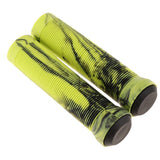 Maxbell 1 Pairs Bike Bicycle Handlebar End Grips Rubber Anti-slip Handle Grip Yellow