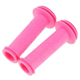 Maxbell Kids Childs Bicycle Handlebar Grip Non Slip Rubber Handle Bar Grips Rose Red