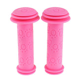 Maxbell Kids Childs Bicycle Handlebar Grip Non Slip Rubber Handle Bar Grips Rose Red