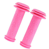 Maxbell Kids Childs Bicycle Handlebar Grip Non Slip Rubber Handle Bar Grips Rose Red