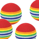 Maxbell 10Pcs Rainbow Soft Foam Sponge Golf Balls Swing Practice Training Aids 38mm