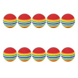 Maxbell 10Pcs Rainbow Soft Foam Sponge Golf Balls Swing Practice Training Aids 38mm