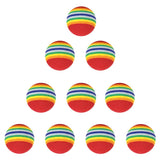 Maxbell 10Pcs Rainbow Soft Foam Sponge Golf Balls Swing Practice Training Aids 38mm