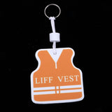 Maxbell Yacht Sailing Boating Floating Key Ring Keyring Key Chain Vest White Orange