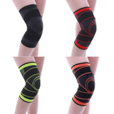 Maxbell 3D Weaving Knee Brace Breathable Sleeve Support for Sports Protect Red-L