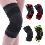 Maxbell 3D Weaving Knee Brace Breathable Sleeve Support for Sports Protect Red-L