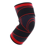 Maxbell 3D Weaving Knee Brace Breathable Sleeve Support for Sports Protect Red-L