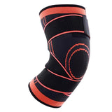 Maxbell 3D Weaving Knee Brace Breathable Sleeve Support for Sports Protect Orange-XL