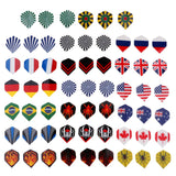 Maxbell 60/54 Dart Flag Flight Standard Dart Flight Tail Replacement 60pcs Assorted