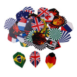 Maxbell 60/54 Dart Flag Flight Standard Dart Flight Tail Replacement 60pcs Assorted
