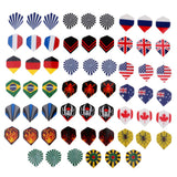 Maxbell 60/54 Dart Flag Flight Standard Dart Flight Tail Replacement 60pcs Assorted