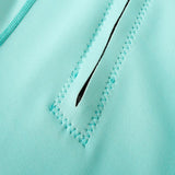 Maxbell Women Neoprene Sleeve Wetsuit Front Zip Diving Bikini Suit Light Blue   XL