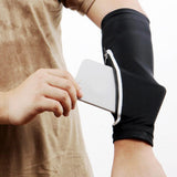 Maxbell Elastic Armband for Phones Long Zip Wristband Arm Holder for Sport Short-L