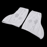 Maxbell 2pcs Ice Skate Boot Covers Protector for Figure Skating Velvet White-S