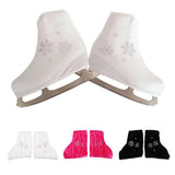 Maxbell 2pcs Ice Skate Boot Covers Protector for Figure Skating Velvet White-S