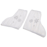 Maxbell 2pcs Ice Skate Boot Covers Protector for Figure Skating Velvet White-S
