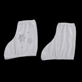 Maxbell 2pcs Ice Skate Boot Covers Protector for Figure Skating Velvet White-M