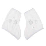 Maxbell 2pcs Ice Skate Boot Covers Protector for Figure Skating Velvet White-L