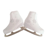 Maxbell 2pcs Ice Skate Boot Covers Protector for Figure Skating Velvet White-L