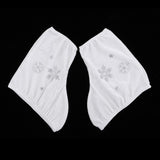 Maxbell 2pcs Ice Skate Boot Covers Protector for Figure Skating Velvet White-XL